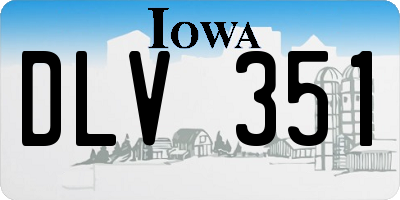 IA license plate DLV351
