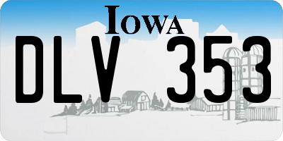 IA license plate DLV353