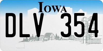 IA license plate DLV354