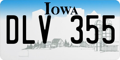 IA license plate DLV355