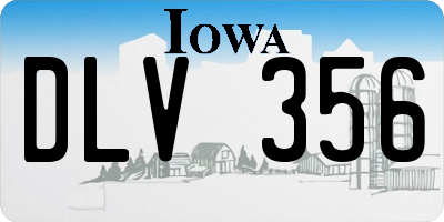 IA license plate DLV356