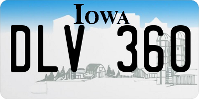 IA license plate DLV360