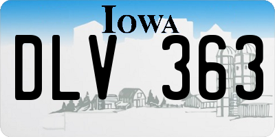 IA license plate DLV363