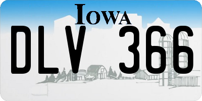 IA license plate DLV366
