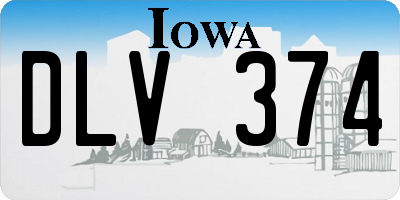 IA license plate DLV374