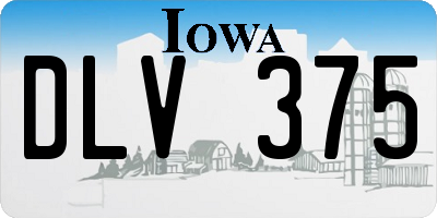 IA license plate DLV375