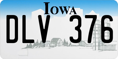 IA license plate DLV376