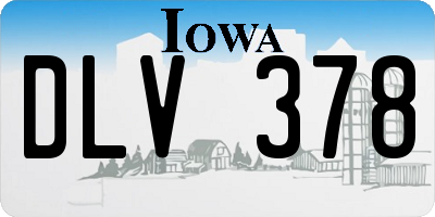 IA license plate DLV378