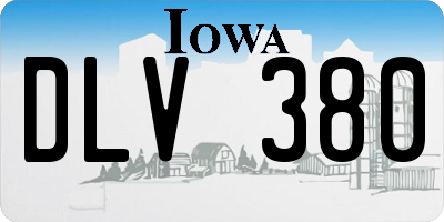 IA license plate DLV380