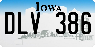 IA license plate DLV386