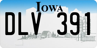 IA license plate DLV391