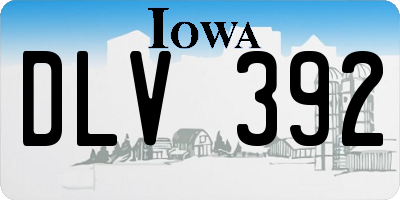 IA license plate DLV392