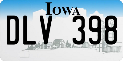 IA license plate DLV398