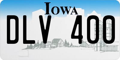 IA license plate DLV400