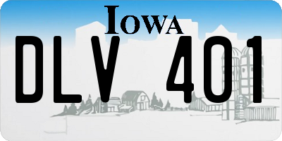 IA license plate DLV401