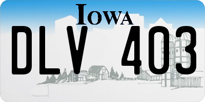 IA license plate DLV403