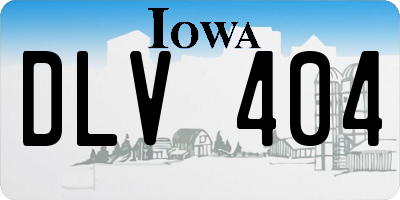 IA license plate DLV404