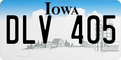 IA license plate DLV405