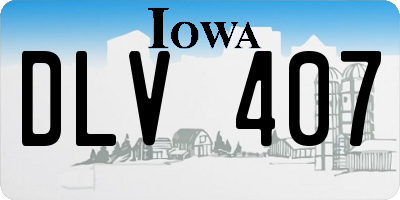 IA license plate DLV407