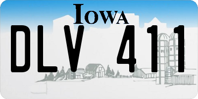 IA license plate DLV411
