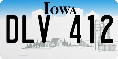 IA license plate DLV412