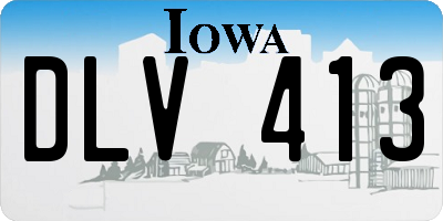IA license plate DLV413