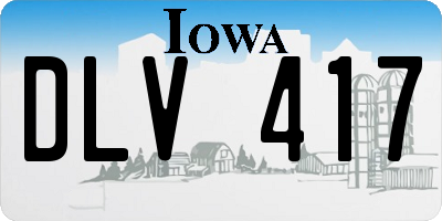 IA license plate DLV417