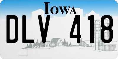 IA license plate DLV418