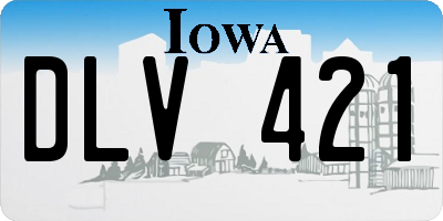 IA license plate DLV421