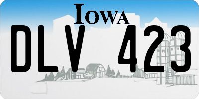 IA license plate DLV423