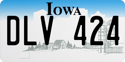 IA license plate DLV424