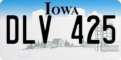 IA license plate DLV425