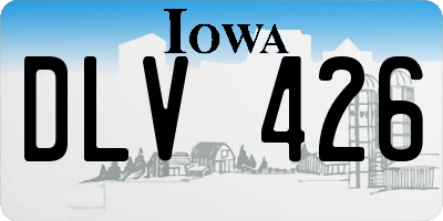 IA license plate DLV426