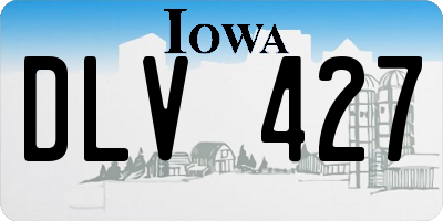 IA license plate DLV427