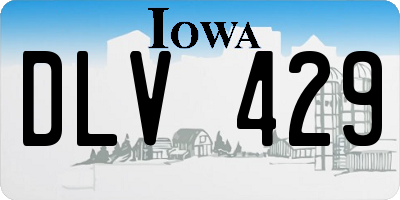 IA license plate DLV429