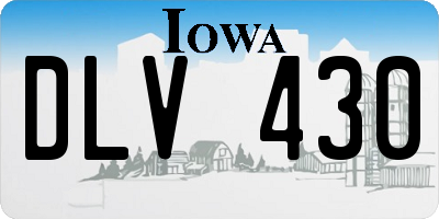 IA license plate DLV430