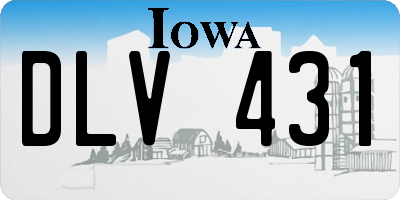 IA license plate DLV431