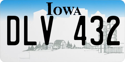 IA license plate DLV432