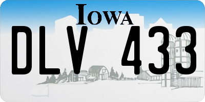 IA license plate DLV433