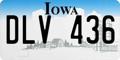IA license plate DLV436