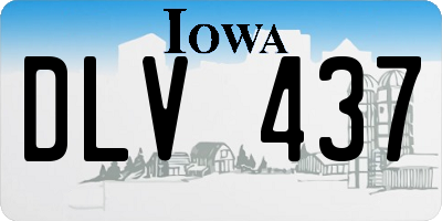 IA license plate DLV437