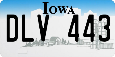 IA license plate DLV443