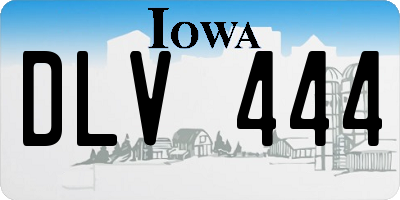 IA license plate DLV444
