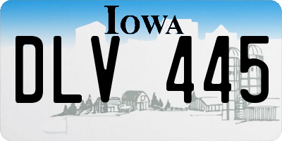 IA license plate DLV445