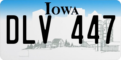IA license plate DLV447