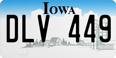 IA license plate DLV449