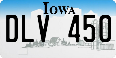 IA license plate DLV450