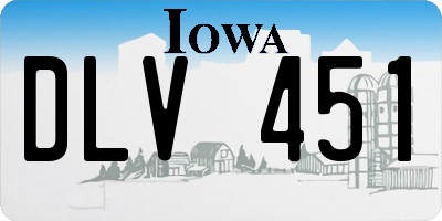 IA license plate DLV451