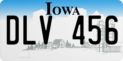 IA license plate DLV456