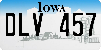 IA license plate DLV457